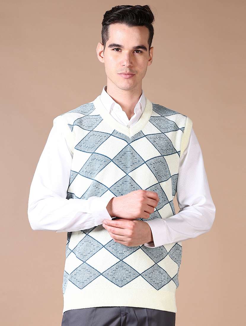 men v-neck sleeveless pullover