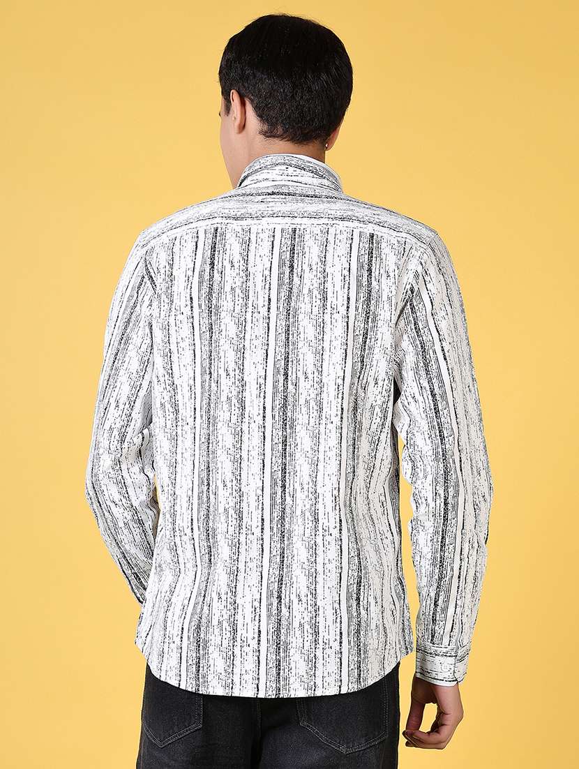 men printed long sleeve casual shirt - 21639293 - Standard Image - 3