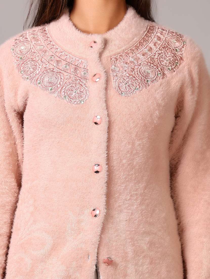 women self design long sleeve cardigan - 21639307 -  Standard Image - 5