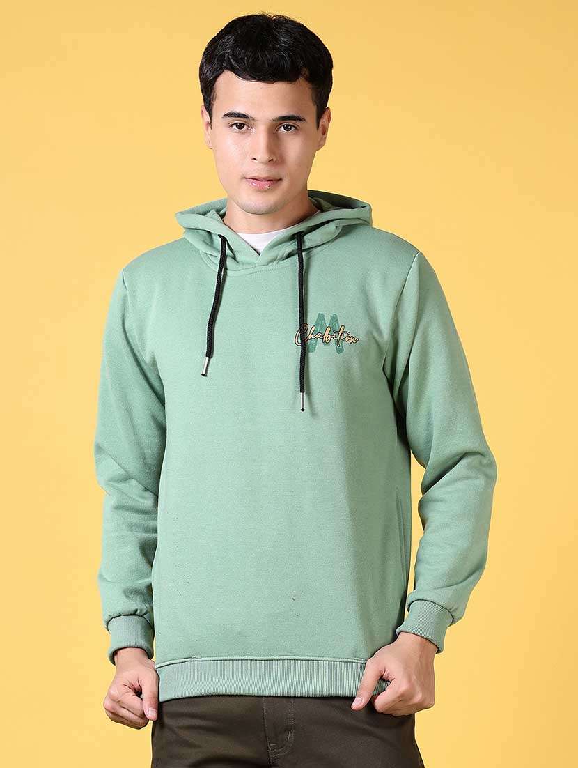 men long sleeve regular fit hooded sweatshirt - 21639426 -  Zoom Image - 0