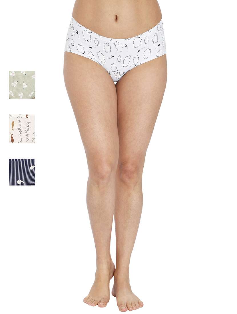 women pack of 4 printed panty combo