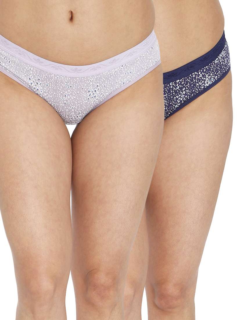 women printed mid rise panty combo