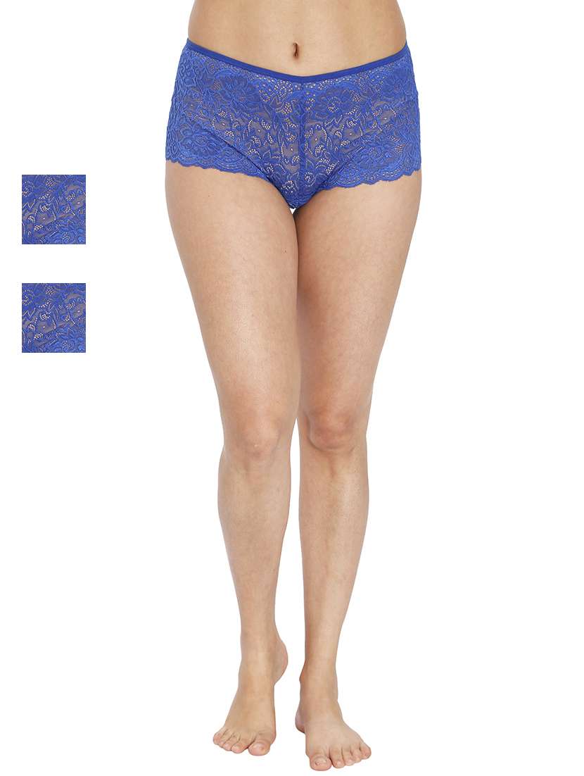 women lace detailed boy shorts combo