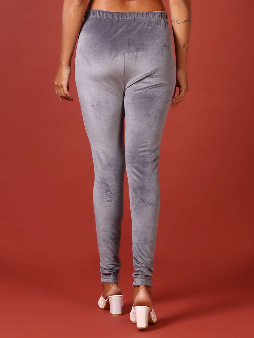 women solid mid rise woolen legging - 21639766 -  Standard Image - 3