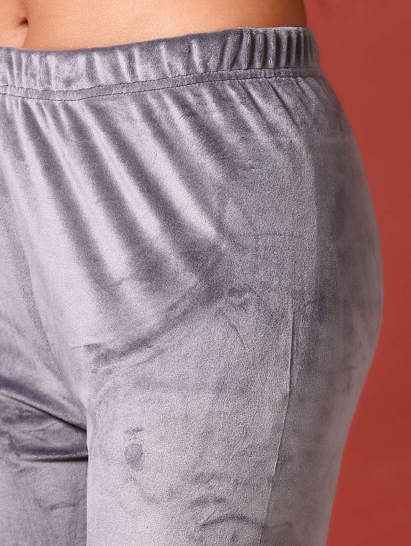 women solid mid rise woolen legging - 21639766 -  Standard Image - 5