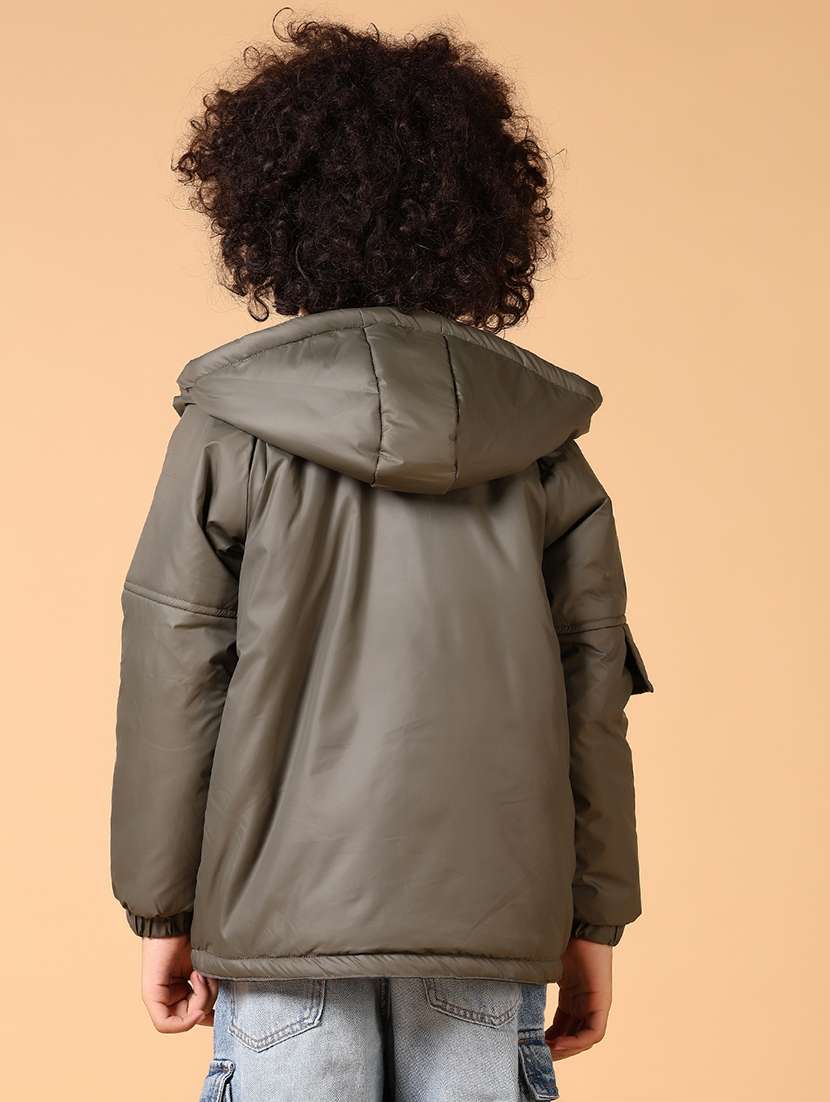 boys solid long sleeve quilted jacket - 21639775 -  Standard Image - 3