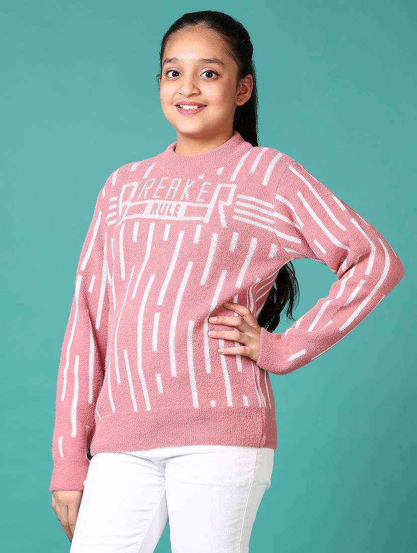 girls self designed long sleeve sweater - 21639777 - Standard Image - 5