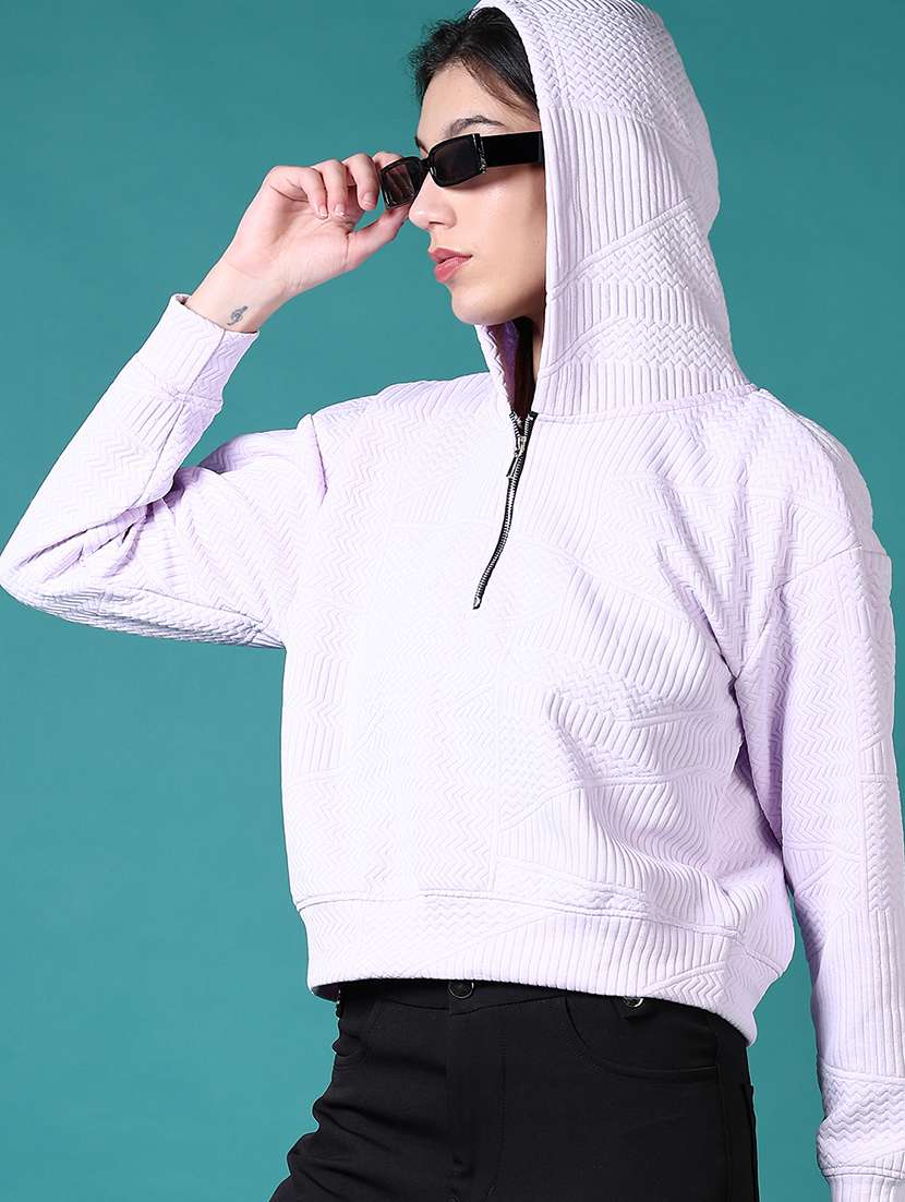 women self designed hooded sweatshirt - 21639788 -  Standard Image - 3