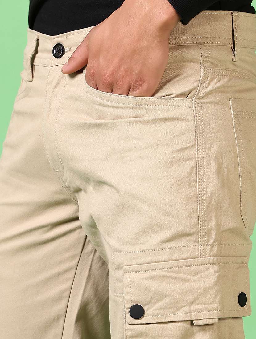 men mid rise solid cargo - 21639811 -  Standard Image - 5