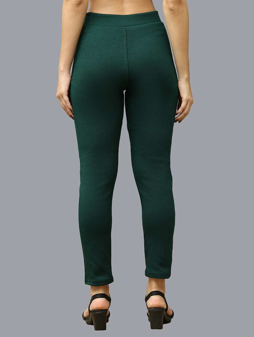 women pack of 2 solid woolen jeggings - 21639908 -  Standard Image - 5