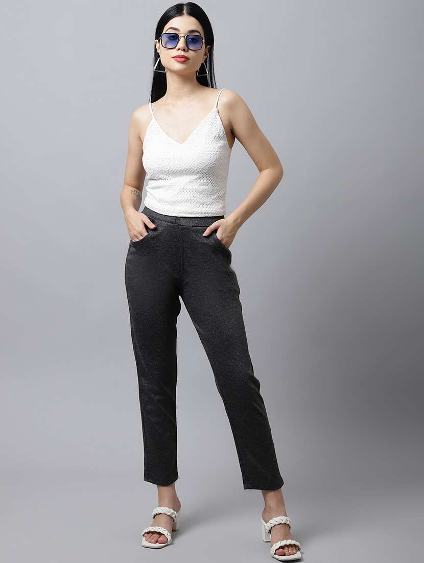women pack of 2 plain woolen pants - 21639937 - Standard Image - 3