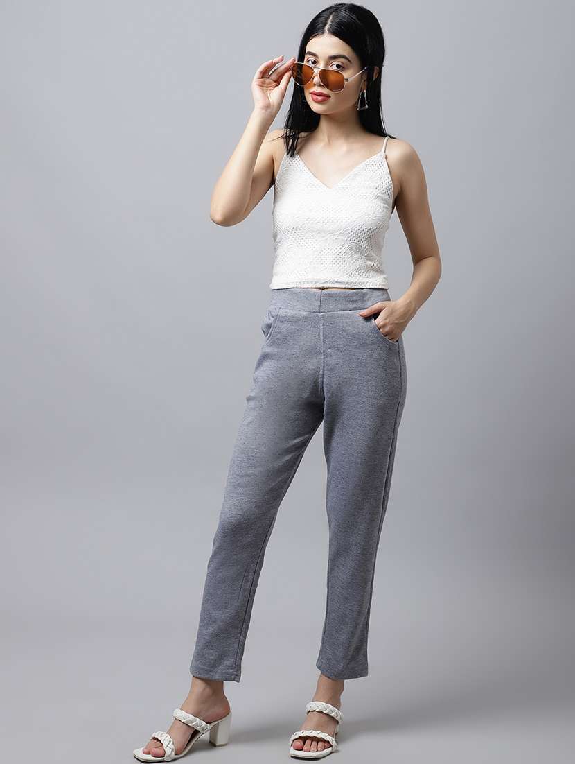 women pack of 2 plain woolen pants - 21639939 - Standard Image - 3