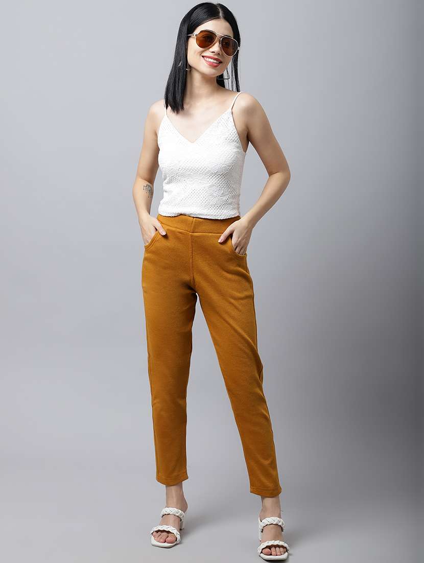 women pack of 2 plain woolen pants - 21639944 -  Standard Image - 3