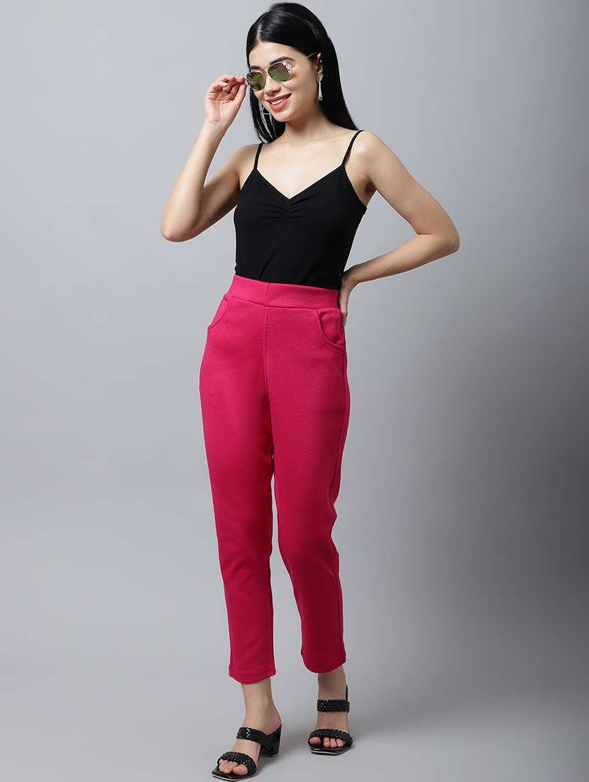 women pack of 2 plain woolen pants - 21639950 - Standard Image - 3