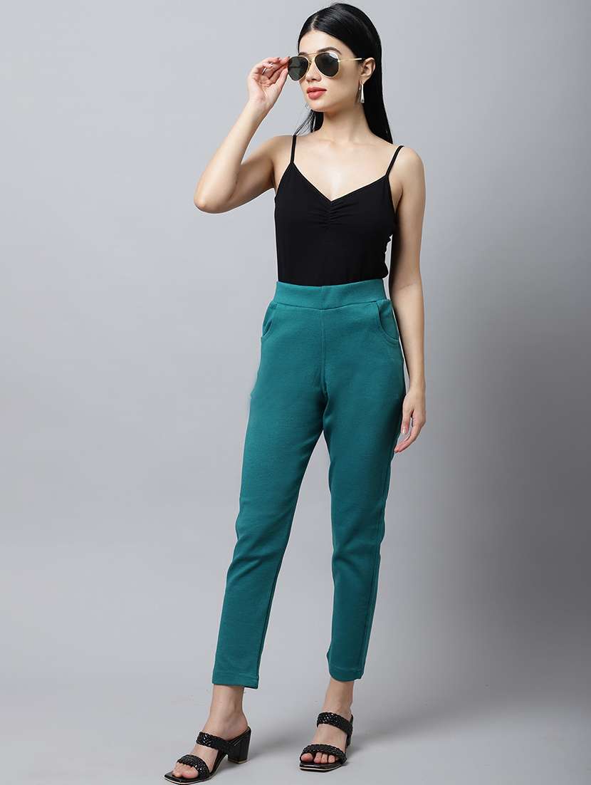 women pack of 2 plain woolen pants - 21639951 - Standard Image - 3