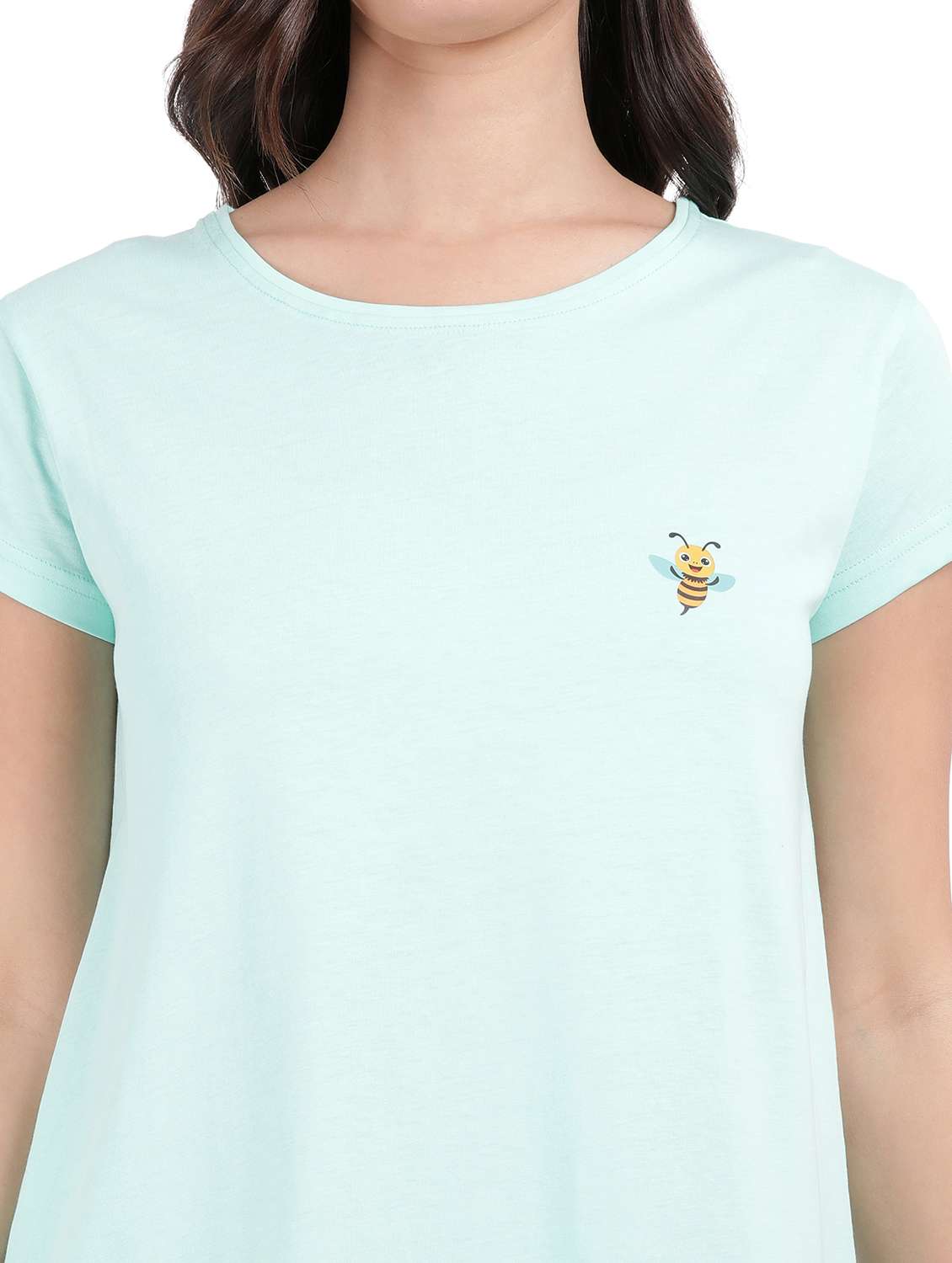 women solid short sleeve sleepshirt - 21639957 -  Standard Image - 5