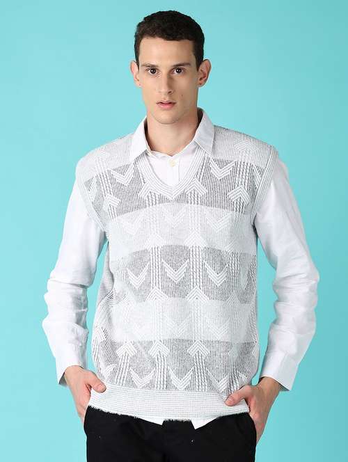 men self design sleeveless regular fit pullover  - 21639977 -  Standard Image - 0