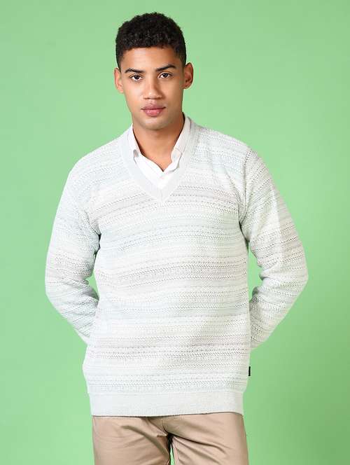 men long sleeves self design pullover - 21639978 -  Standard Image - 0