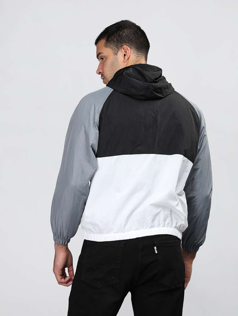 men color block long sleeve bomber jacket - 21640057 - Standard Image - 3