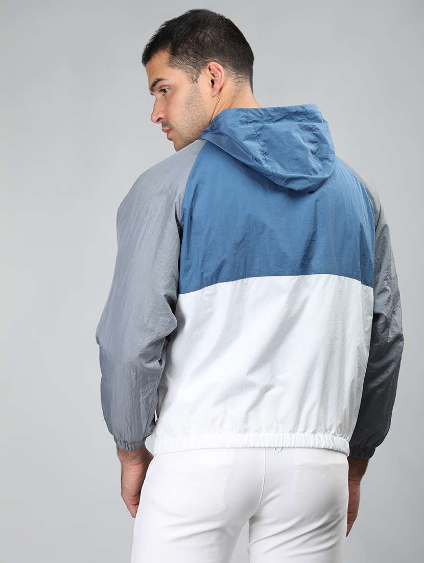men color block long sleeve bomber jacket - 21640058 - Standard Image - 3