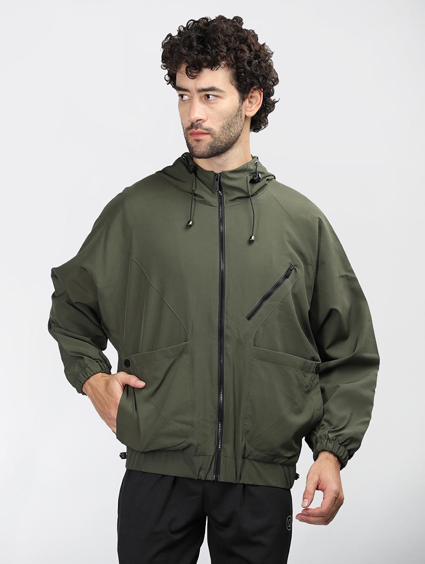 men solid long sleeve bomber jacket - 21640066 - Zoom Image - 0