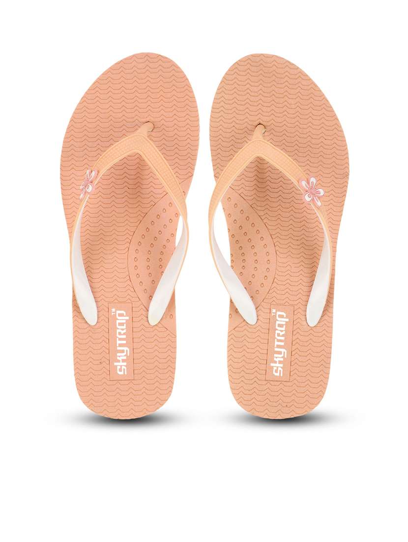 women peach open toe slippers - 21640321 -  Standard Image - 3