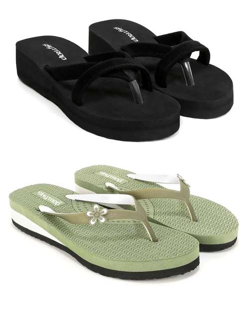 women pack of 2 comfy lounge flip-flops - 21640377 -  Standard Image - 0