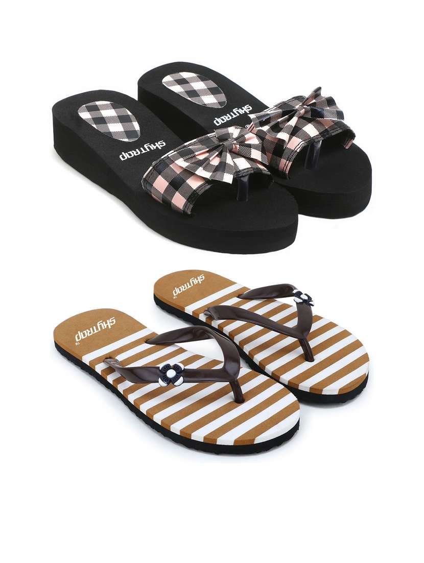 women pack of 2 comfy lounge flip-flops