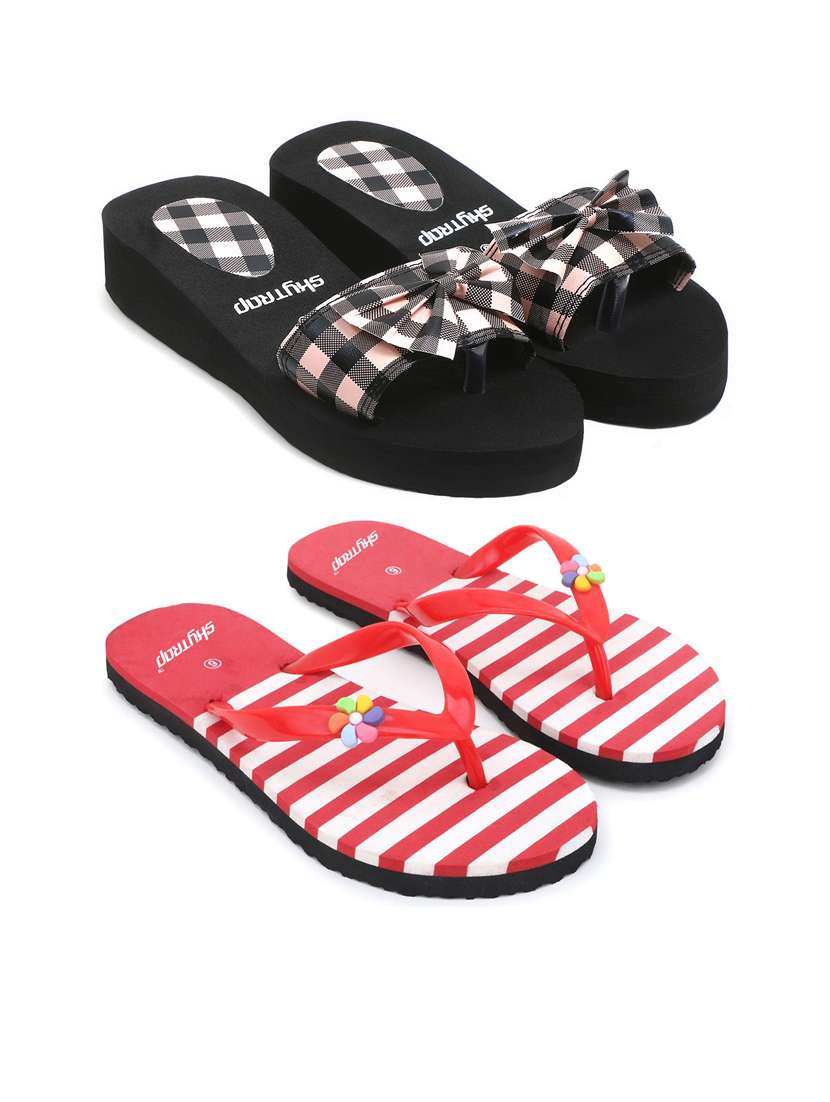 women pack of 2 comfy lounge flip-flops