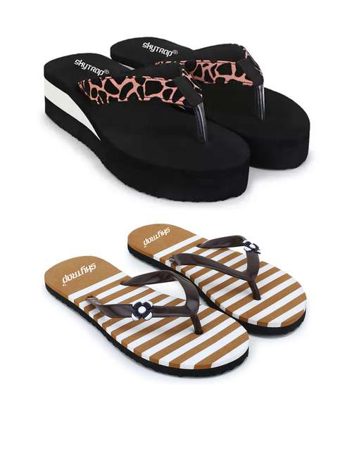 women pack of 2 comfy lounge flip-flops - 21640657 -  Standard Image - 0