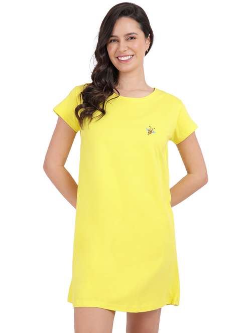 women solid short sleeve sleepshirt - 21640997 -  Standard Image - 0