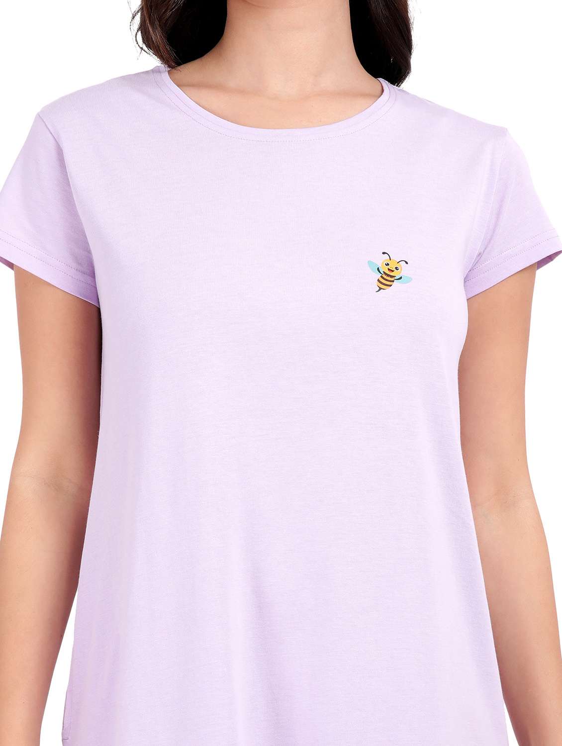 women solid short sleeve sleepshirt - 21640998 -  Standard Image - 5