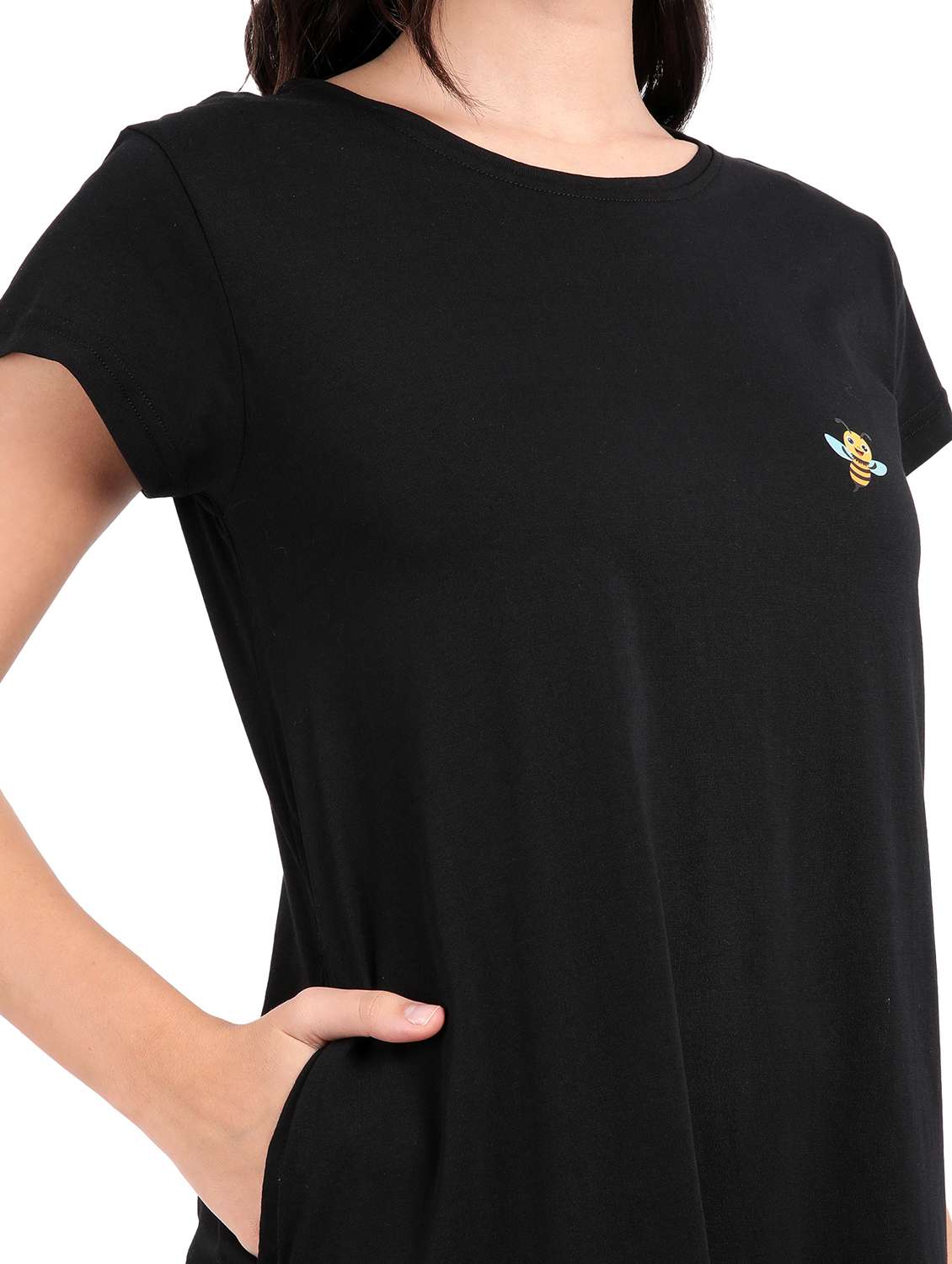 women solid short sleeve sleepshirt - 21640999 -  Standard Image - 5