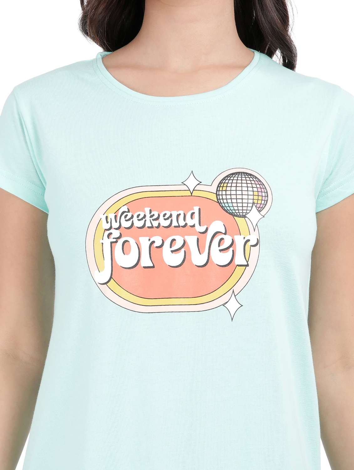 women printed short sleeve sleepshirt - 21641000 -  Standard Image - 5