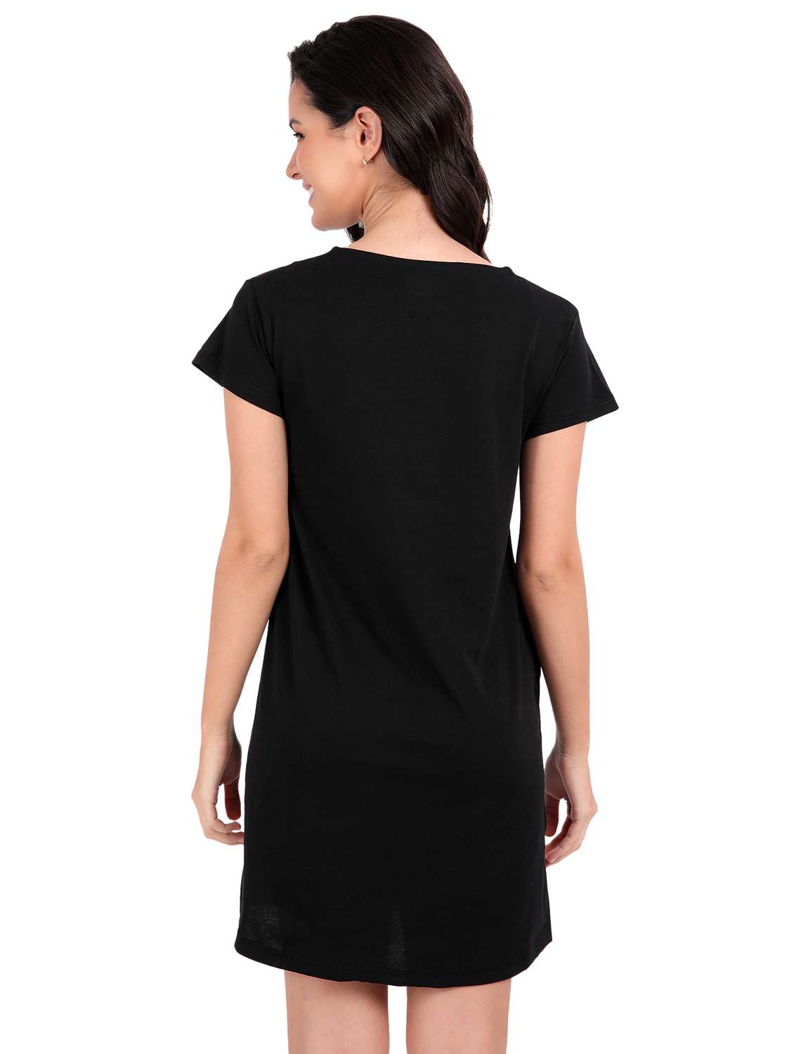 women solid short sleeve sleepshirt - 21641004 -  Standard Image - 3