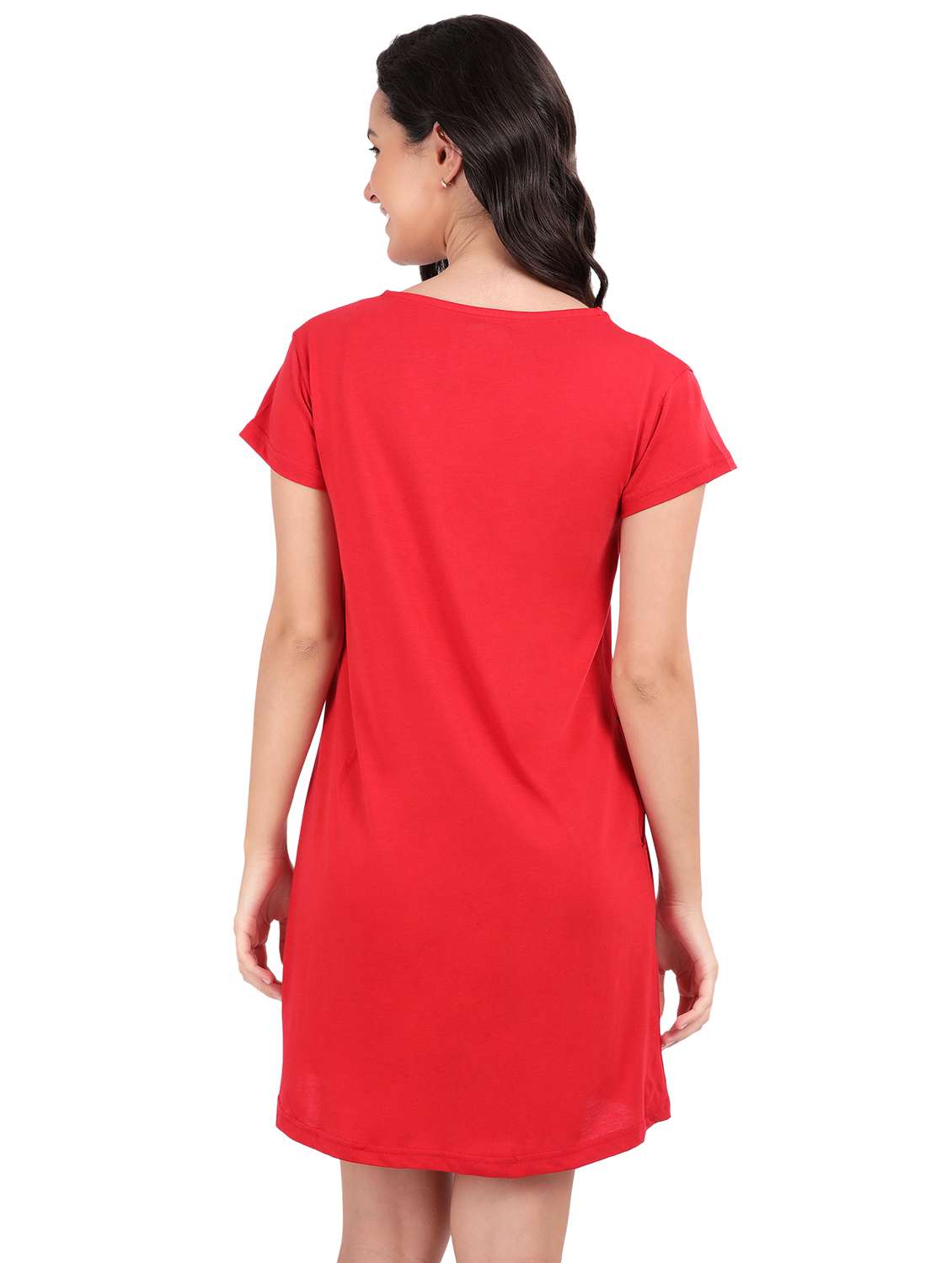 women chest print cotton sleepshirts - 21641011 -  Standard Image - 3