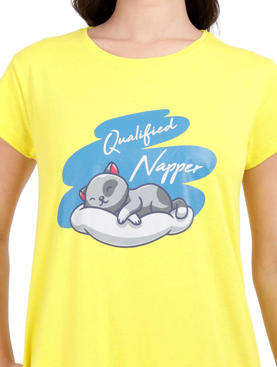 women chest print cotton sleepshirts - 21641017 -  Standard Image - 5