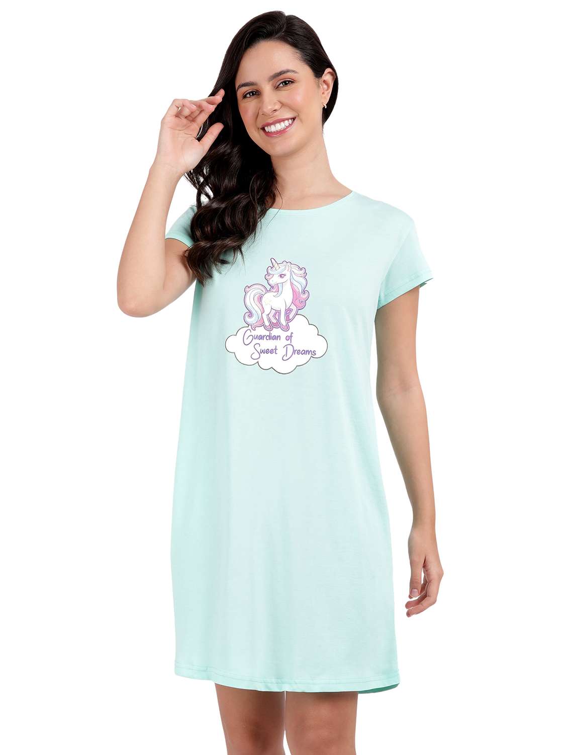 women printed cotton sleepshirts - 21641020 -  Zoom Image - 0