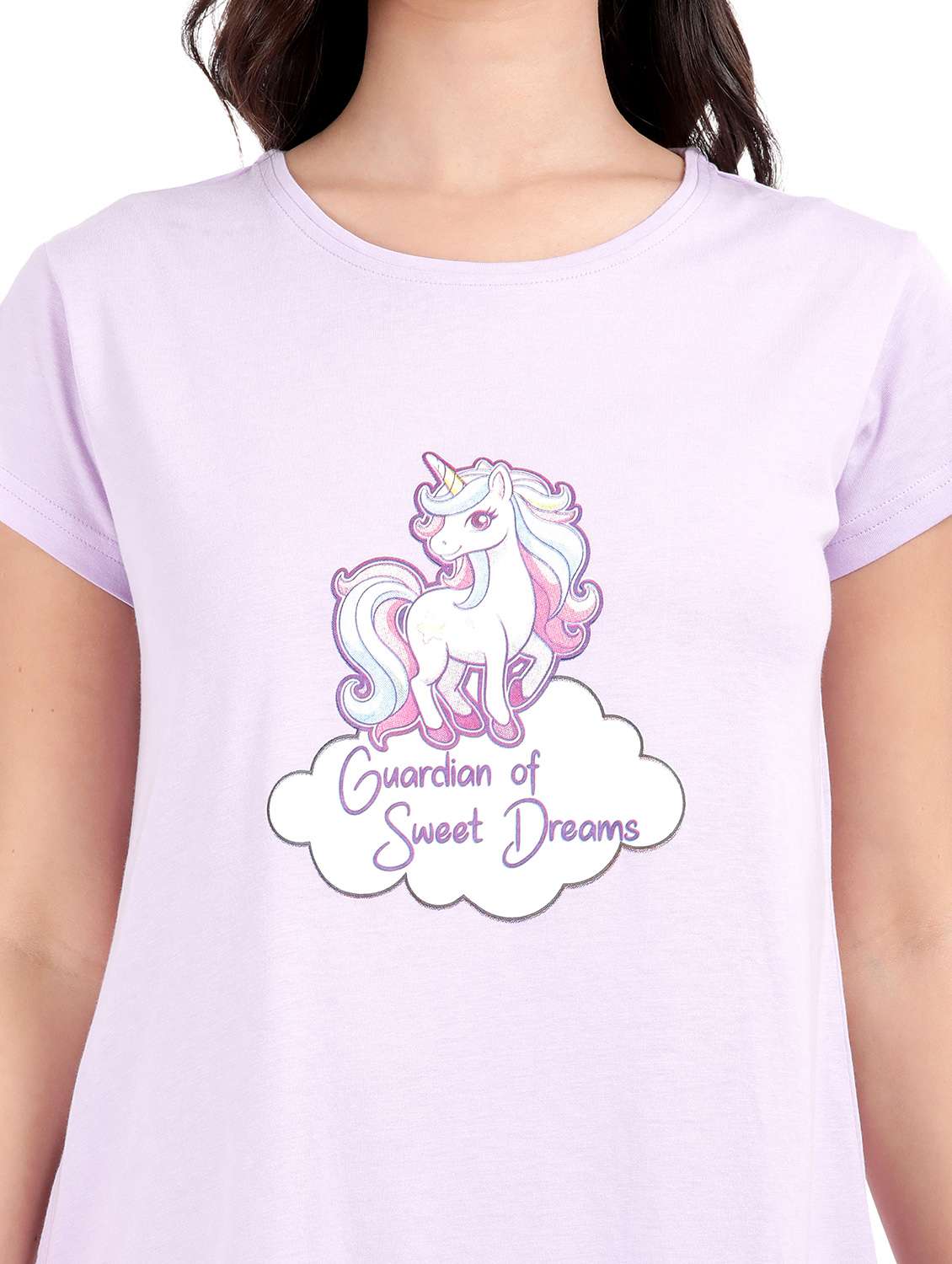 women printed short sleeves sleepshirt - 21641023 -  Standard Image - 5