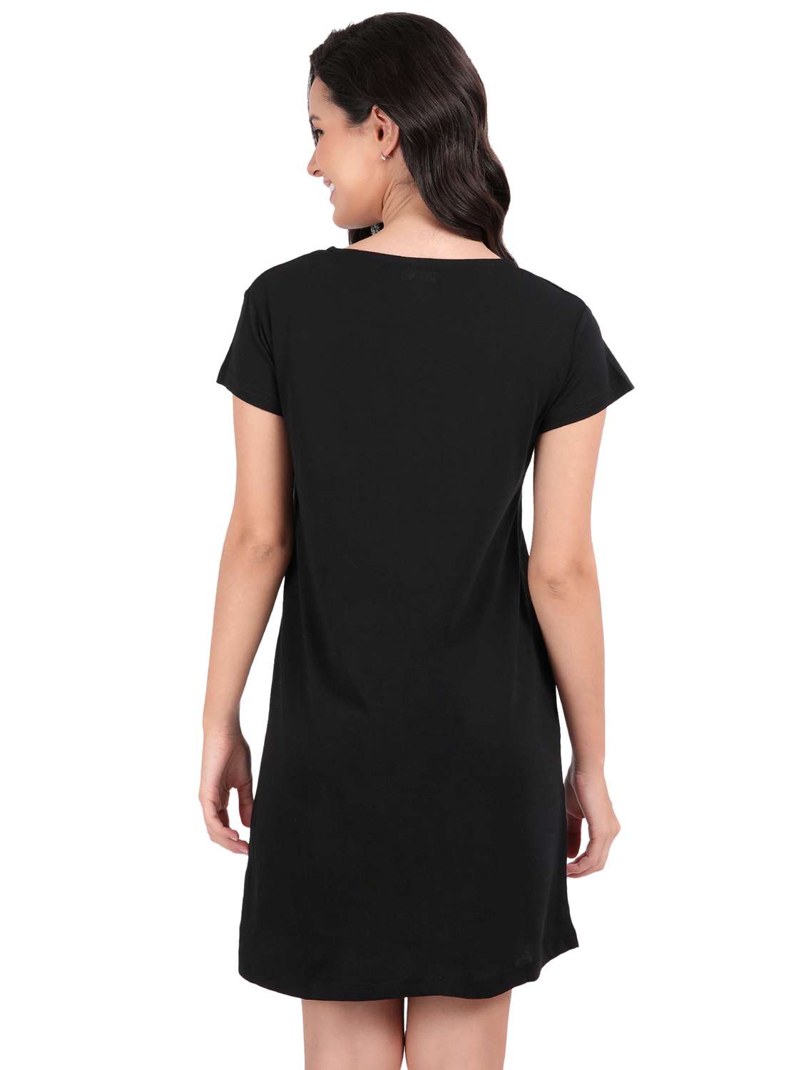 women printed short sleeves sleepshirt - 21641024 -  Standard Image - 3