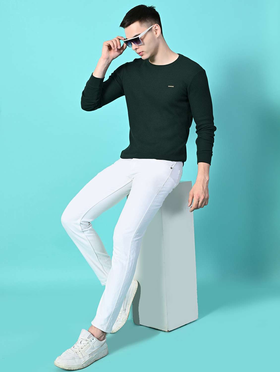 men solid long sleeve slim fit t-shirt - 21641054 -  Standard Image - 5