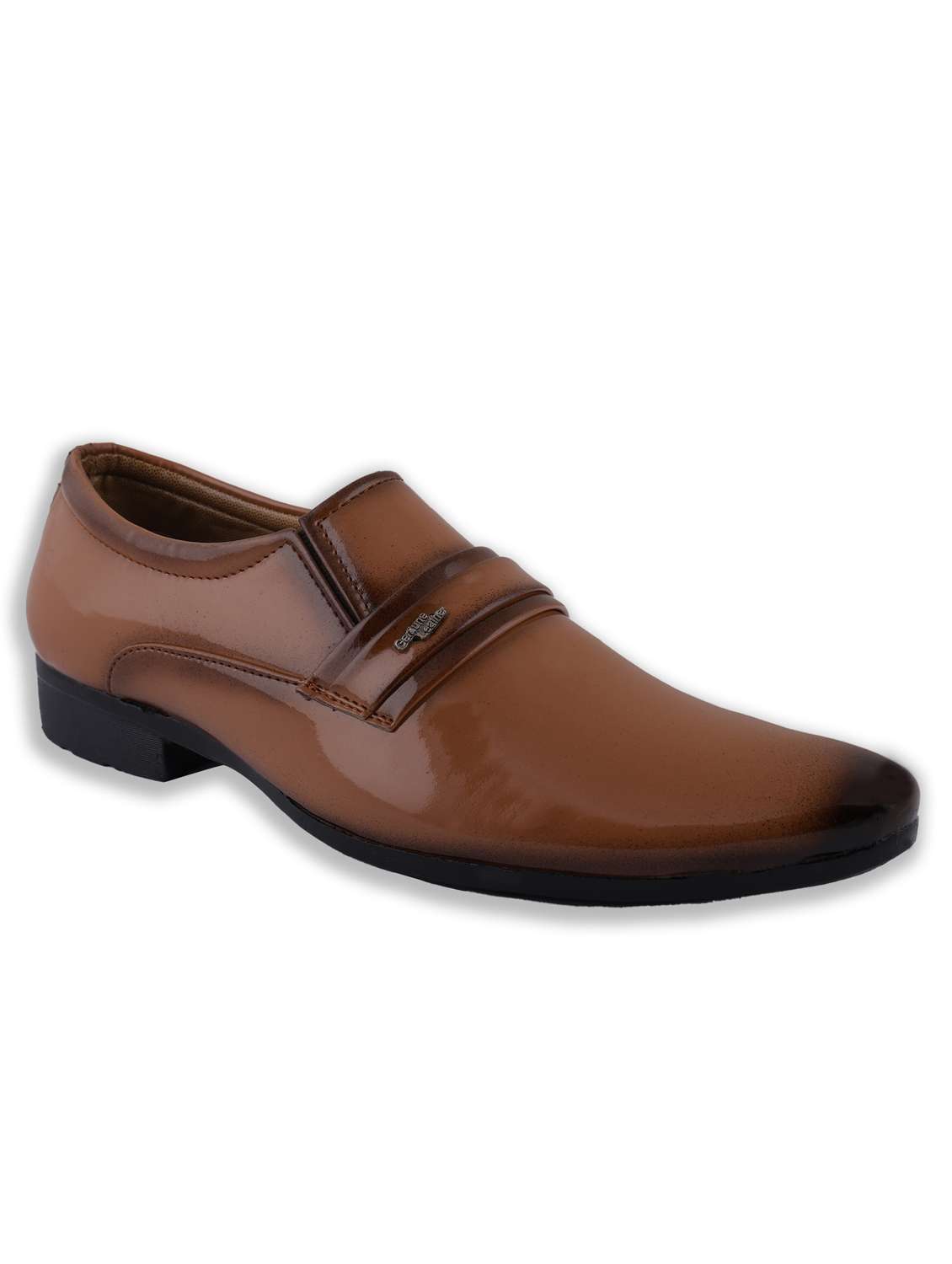 men brown slip on formal shoes - 21641096 - Standard Image - 3
