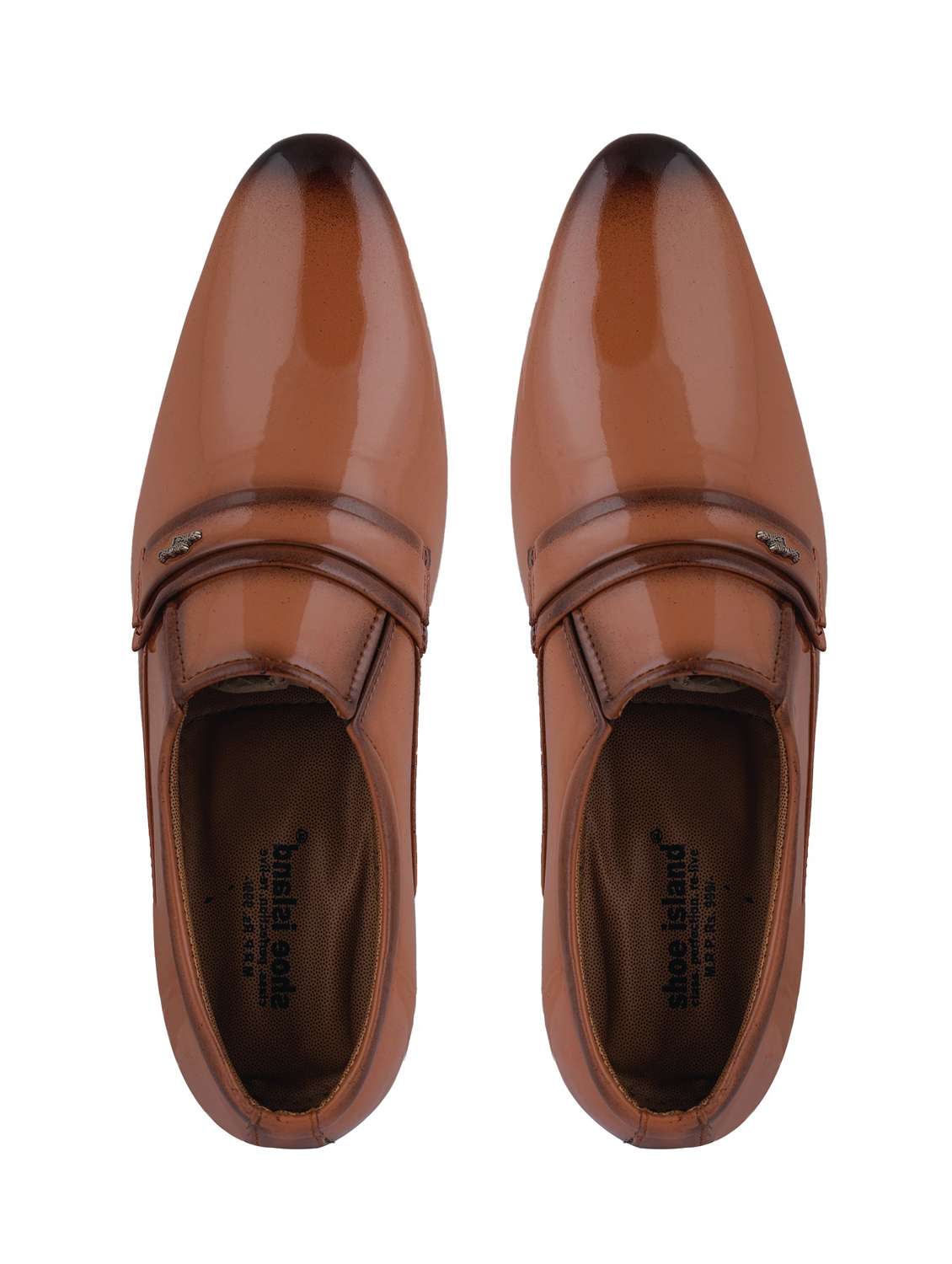 men brown slip on formal shoes - 21641096 - Standard Image - 5