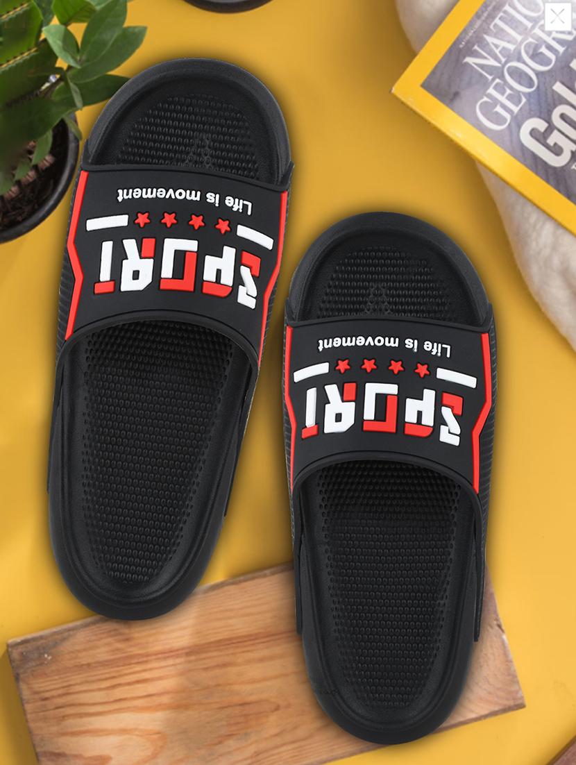 men printed slider flip flop - 21641111 - Zoom Image - 0