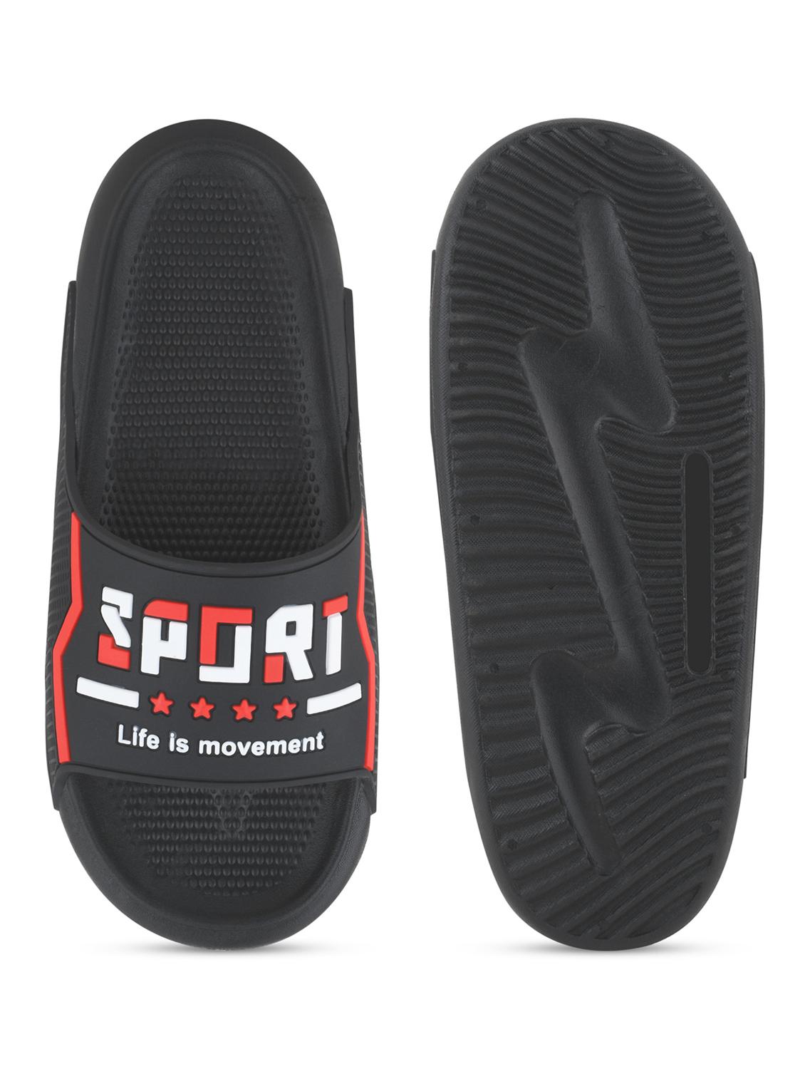 men printed slider flip flop - 21641111 - Standard Image - 5