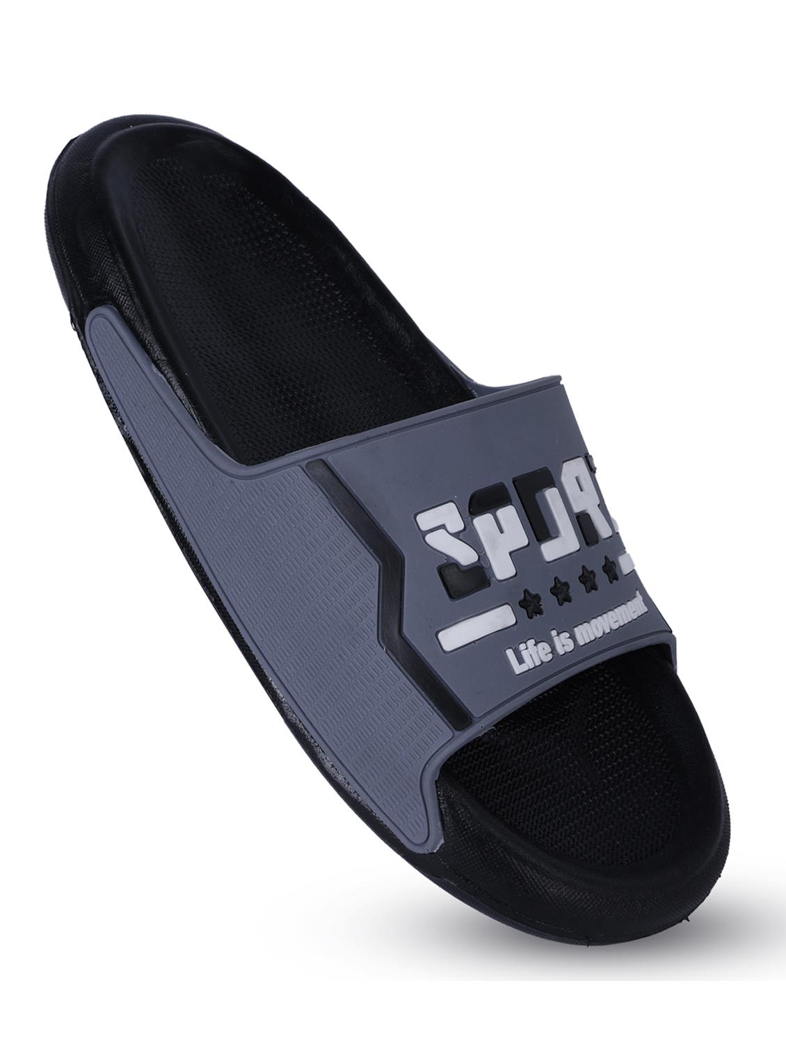 men printed slider flip flop - 21641112 - Standard Image - 5