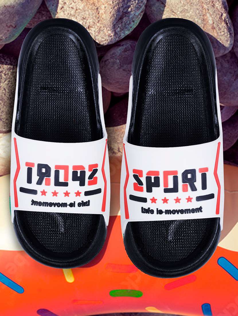 men printed slider flip flop - 21641113 - Zoom Image - 0