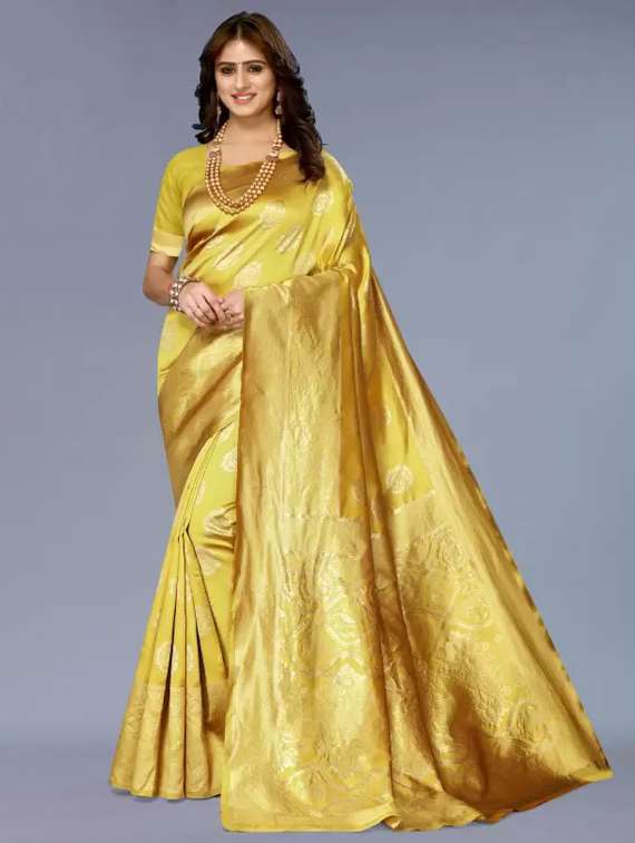 women self design banarasi saree with blouse