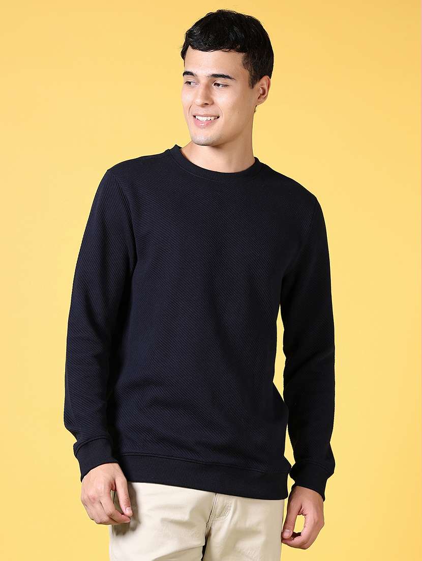 men solid long sleeve sweatshirt - 21641361 -  Zoom Image - 0