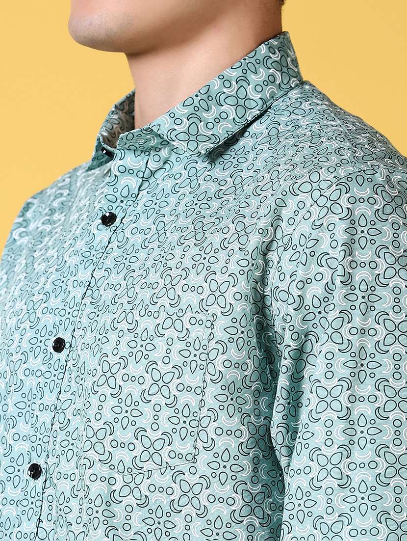 men long sleeves printed casual shirt - 21641388 -  Standard Image - 5
